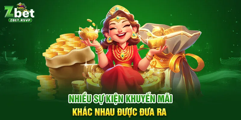 Nhiều sự kiện khuyến mãi khác nhau được đưa ra 